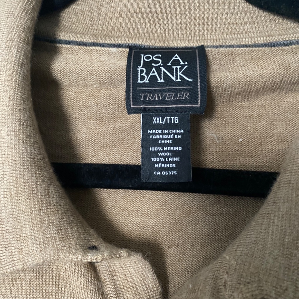 100% merino wool size XXL Jos.A.Bank traveler sweater - Picture 3 of 3